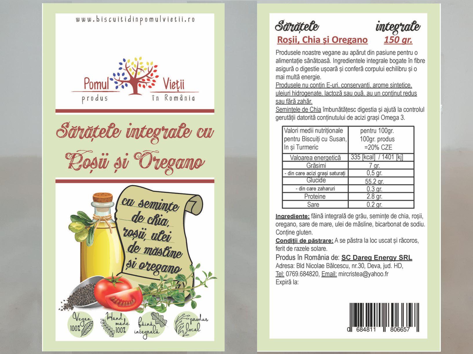 saratele integrale cu rosii si oregano